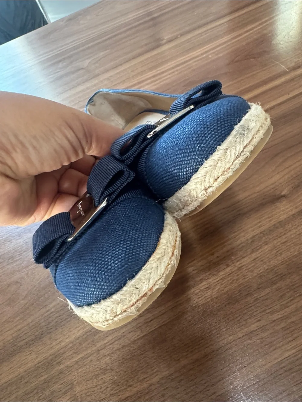 Salvatore Ferragamo denim wedges